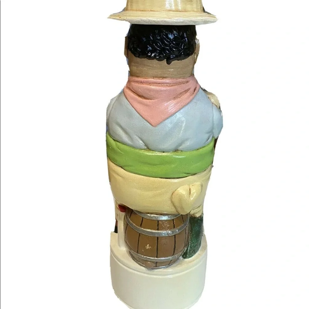 Vintage Alberta Italian Man Wine Sausage Bread Jug Barrel Decanter Barwa…